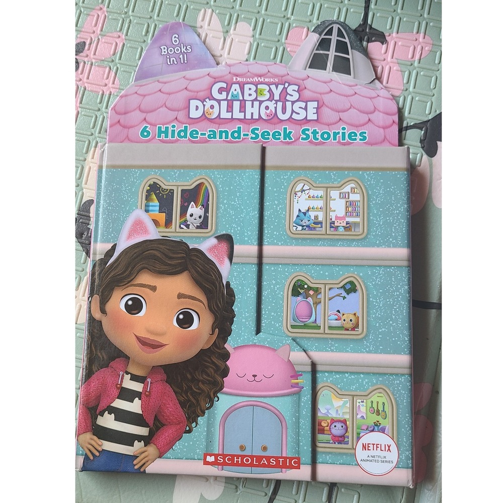 DreamWorks Gabbys Dollhouse 6 Hide-and-Seek Stories Scholastic Board Book Set